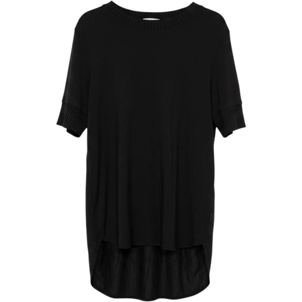Belyn Key Short Sleeve Golf Top Black Large Athleisure Performance Casual